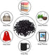 100pcs 1/2inch Black Screw Cup Hooks Screw-in Ceiling Hooks Cup Hanging Hooks Light Hooks for Home and Office Use